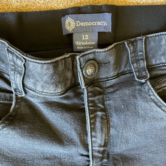 Democracy Ab solution black straight leg jeans size 12 - Picture 4 of 10